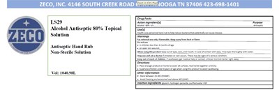 1040987.75ml label - LS29 1040.98L label